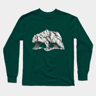 Peak Bear (White) Long Sleeve T-Shirt